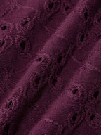 Premium Bordo Dokulu Çapraz Tek Parça Mayo - Şıklığı Yakalayın