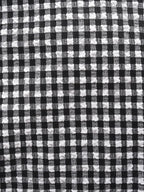 Kadın Büyük Beden Siyah Gingham Fiyonk Bikini Üstü