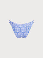 Şık Mavi Desenli Bikini Altı - Yaz Modası