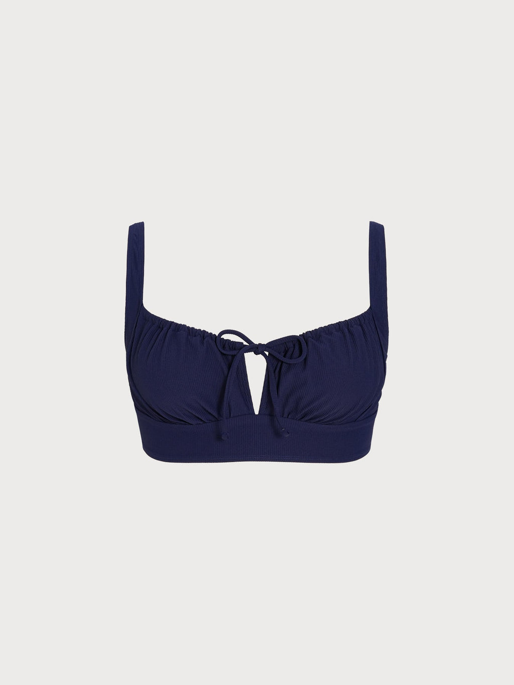 Ribanalı Lacivert Büyük Beden Bikini Üstü - Şık ve Rahat