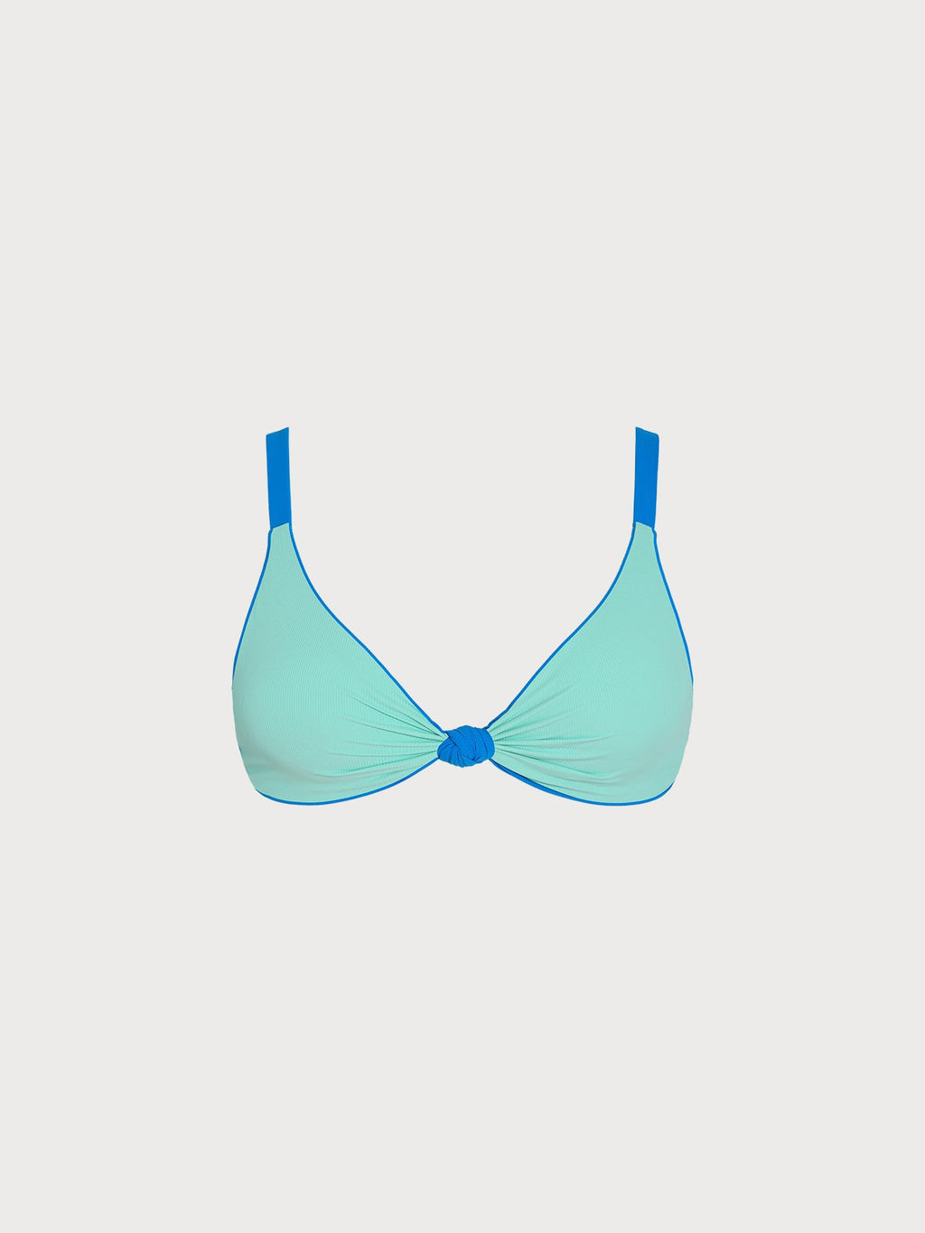 Mavi Ters Çevirilebilir Büyük Beden Bikini Üstü