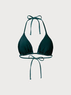 Yeşil Monogramlı Halter Bikini Üstü - Şık ve Rahat