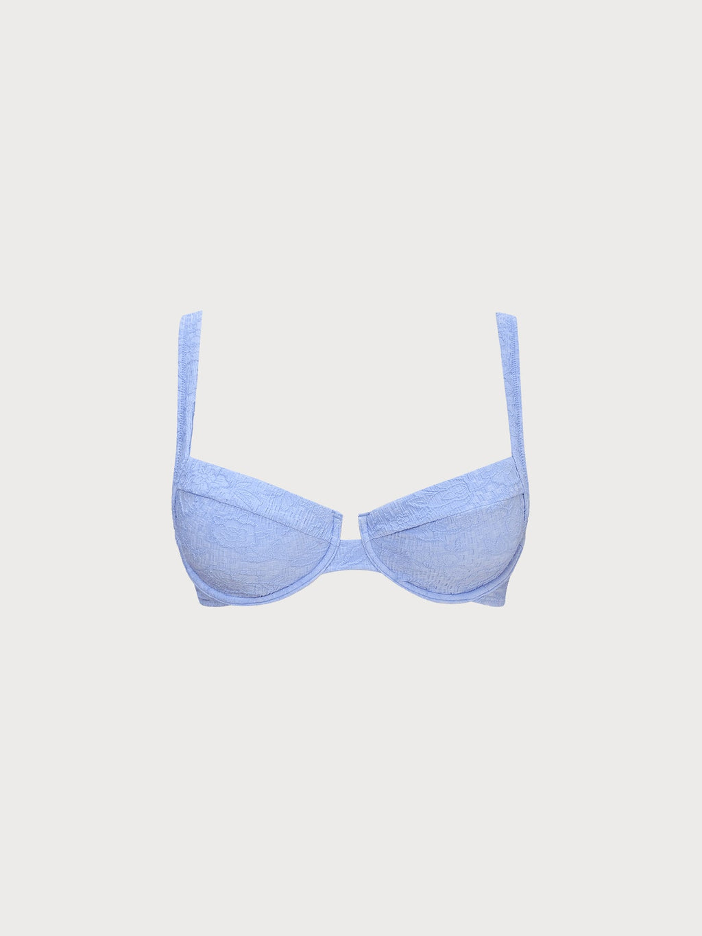 Premium Kıyı Açık Mavi Destekli Bikini Üstü