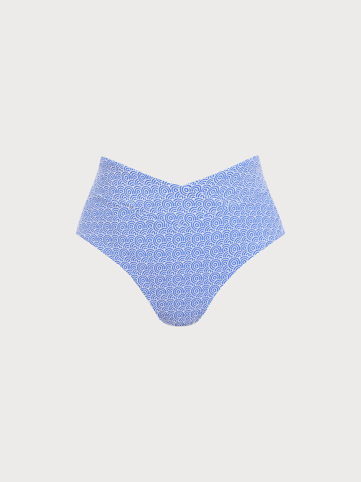 Jakarlı Mavi Büyük Beden V Kesim Bikini Altı