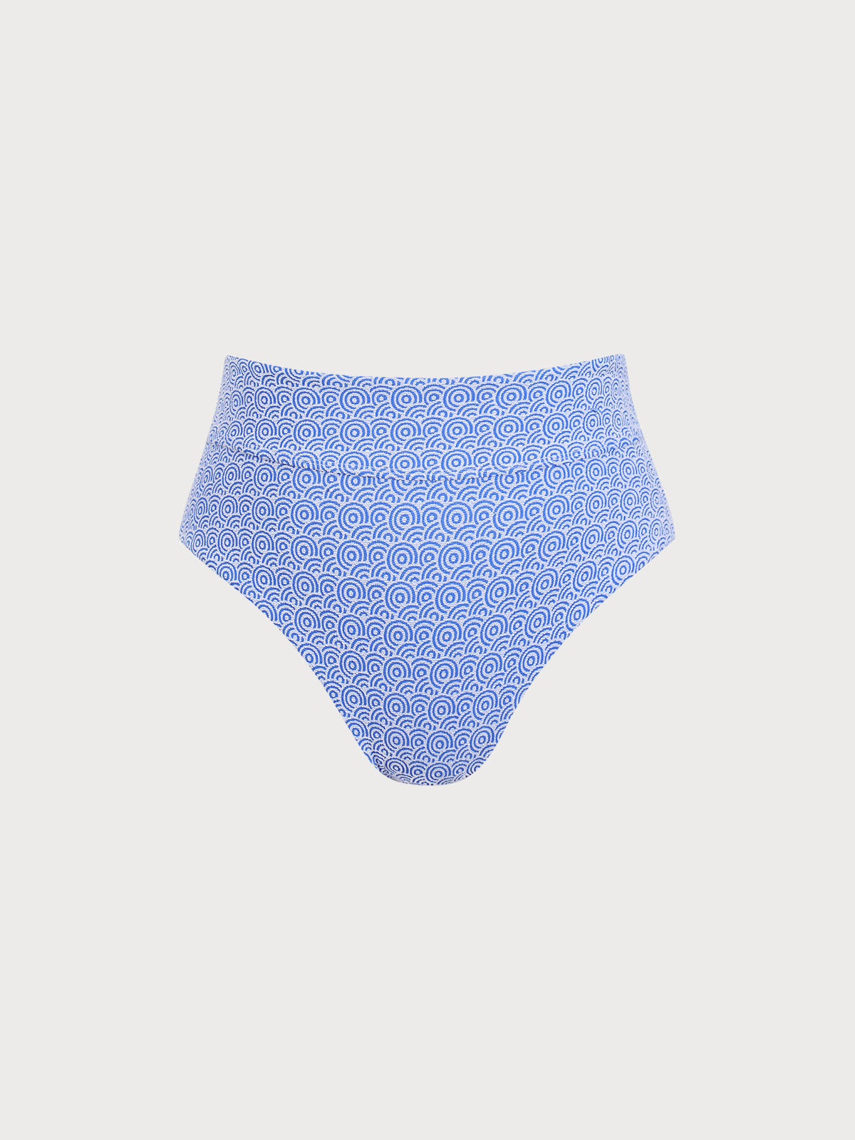 Yüksek Bel Mavi Jakarlı Büyük Beden Bikini Altı