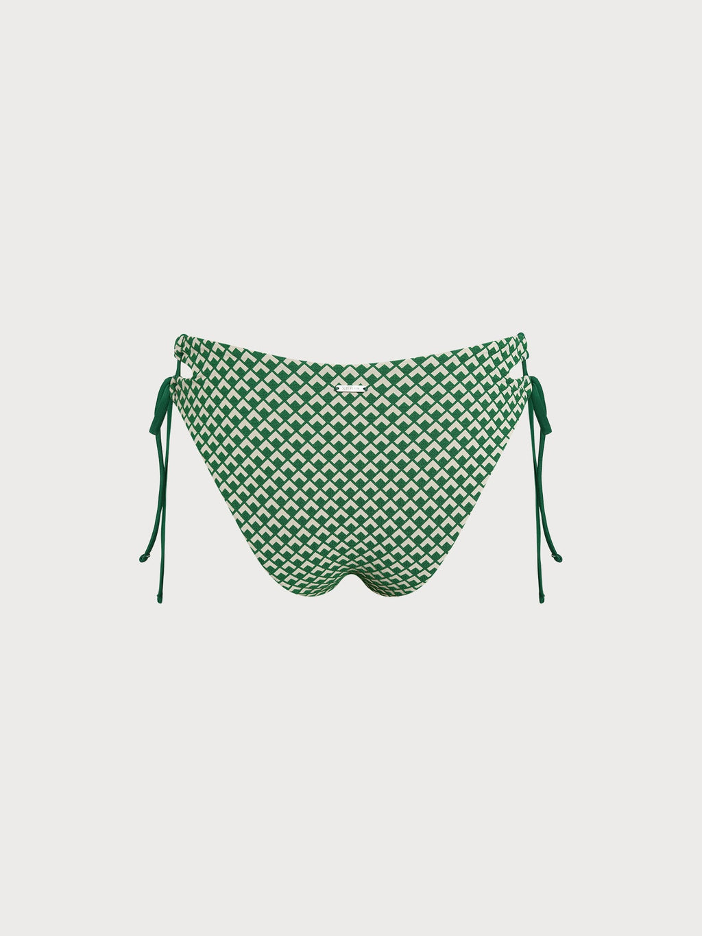 Yeşil Geometrik Desenli Bağcıklı Bikini Altı - Şık ve Rahat