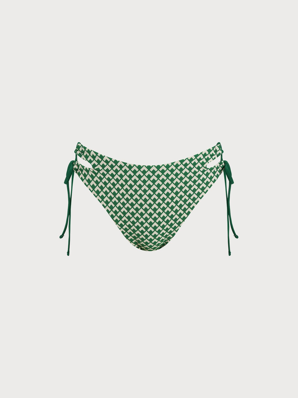 Yeşil Geometrik Desenli Bağcıklı Bikini Altı - Şık ve Rahat
