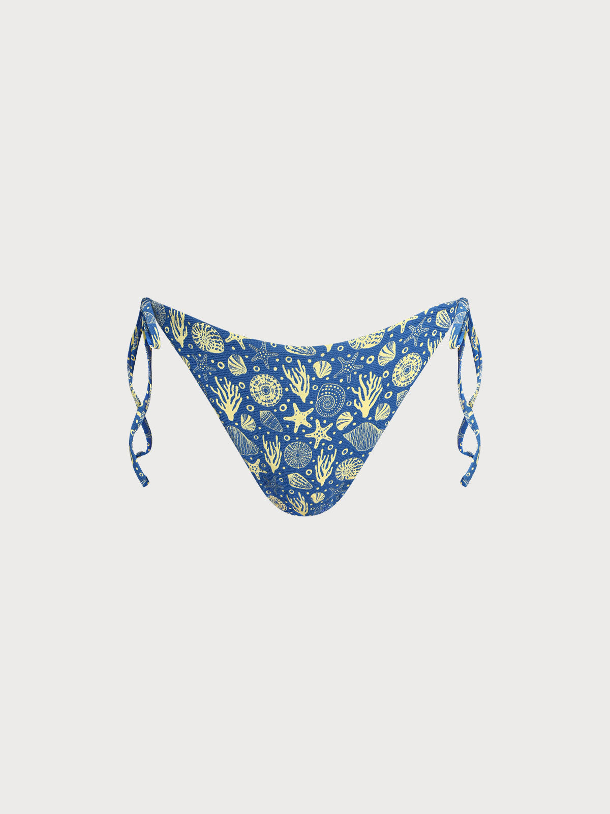 Çiçek Desenli Mavi Ters Çevirilebilir Bikini Altı