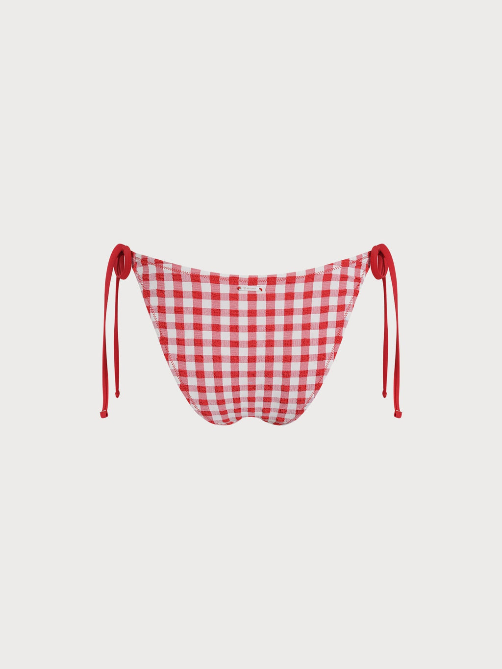 Şık Kırmızı Gingham Bikini Altı - Yüksek Bel ve Rahat