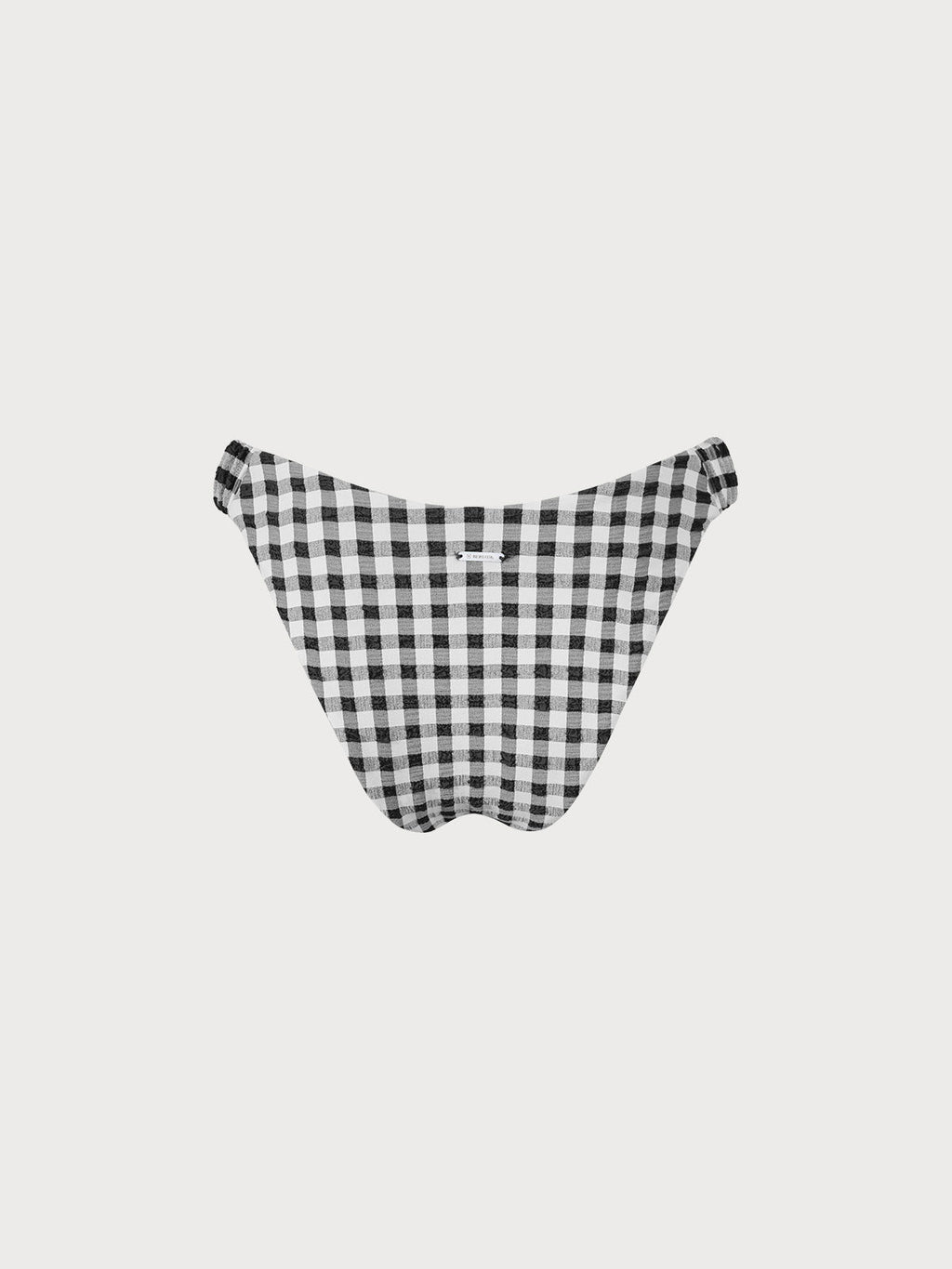 Şık Siyah Gingham Kırışık Bikini Altı - Yaz Modası