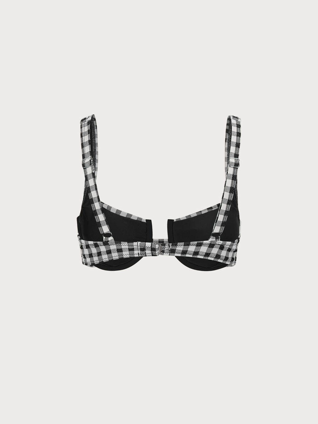 Siyah Gingham Desteksiz Bikini Üstü - Şık ve Rahat Yaz Modası