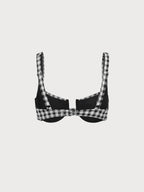 Siyah Gingham Desteksiz Bikini Üstü - Şık ve Rahat Yaz Modası