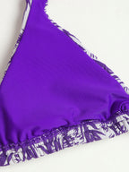 Mor Dokulu Üçgen Bikini Üstü - Şık ve Rahat Yaz Modası