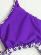 Mor Dokulu Çapraz Bikini Üstü - Şık ve Rahat Yaz Modası