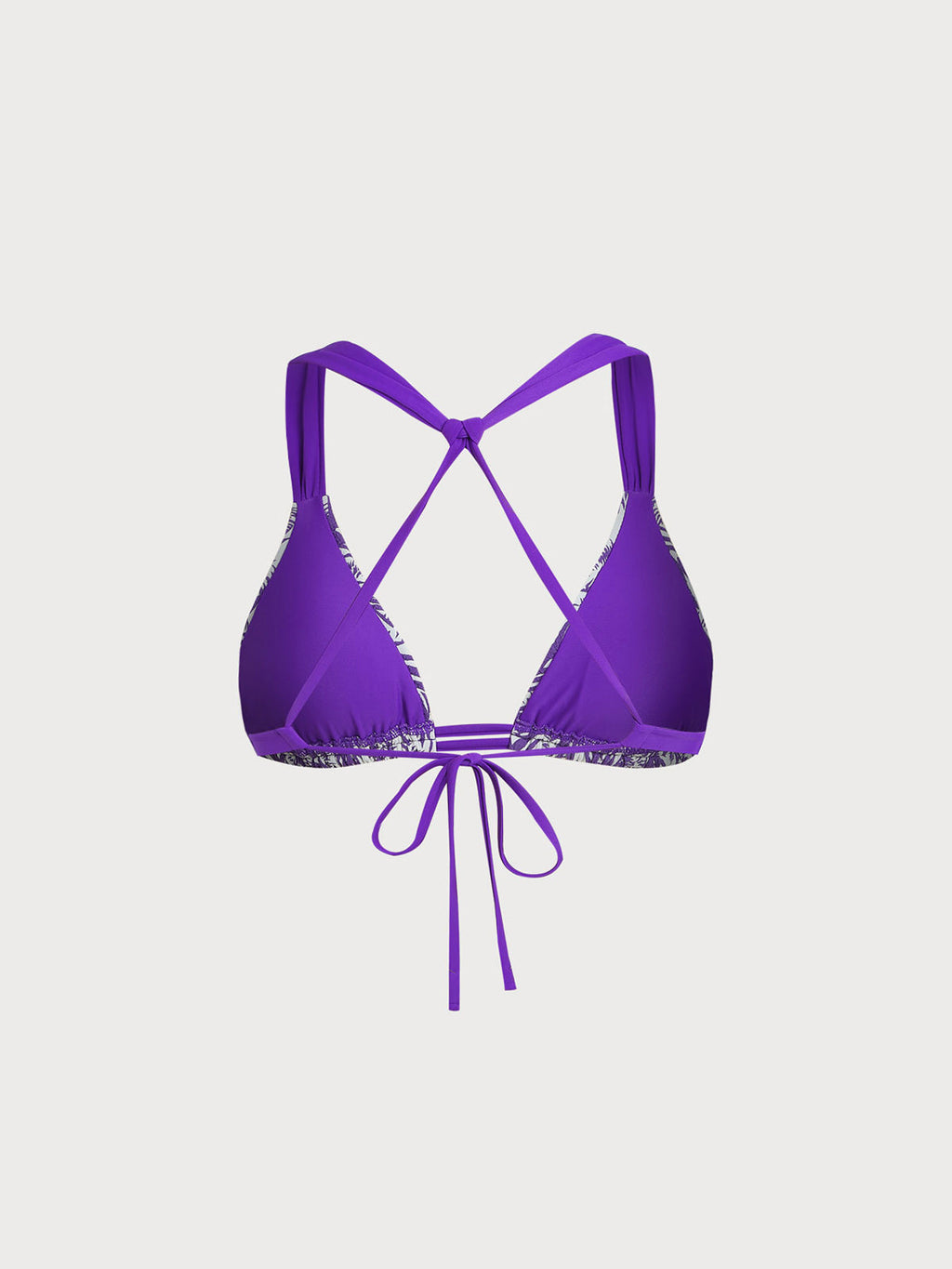 Mor Dokulu Üçgen Bikini Üstü - Şık ve Rahat Yaz Modası