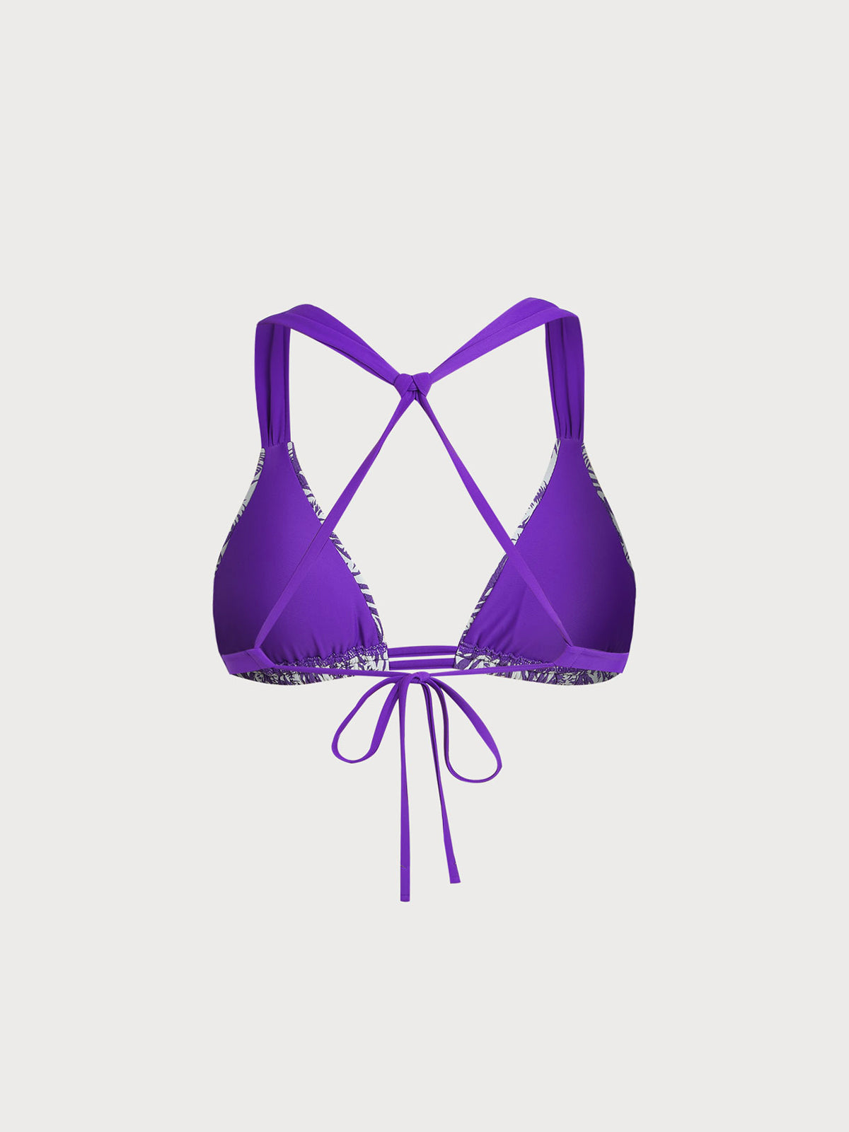 Mor Dokulu Üçgen Bikini Üstü - Şık ve Rahat Yaz Modası