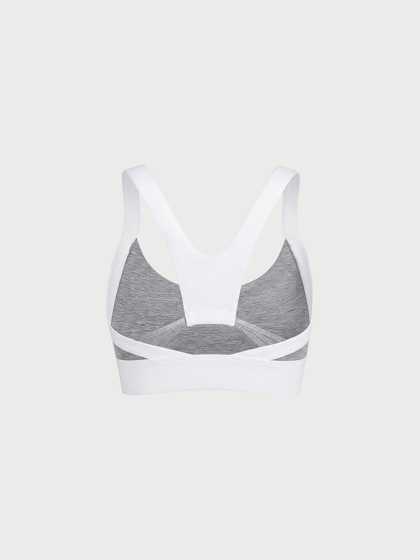 Yüksek Destekli Heather Gri Renk U Yaka Spor Sütyeni