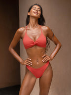 Doğal Mercan Kırmızı Bel Bikini Altı - Şık ve Rahat