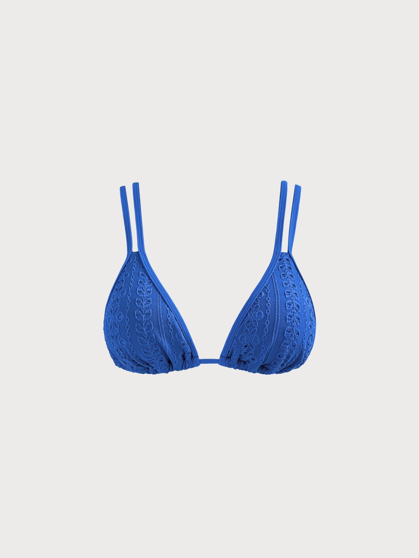 Şık Mavi Jakarlı Bikini Üstü - Yaz Modası