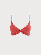 Mercan Kırmızı Dönüşümlü Sırt Açık Bikini Üstü - Şık ve Rahat