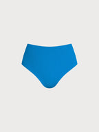 Yüksek Bel Mavi Ters Çevirilebilir Büyük Beden Bikini Altı