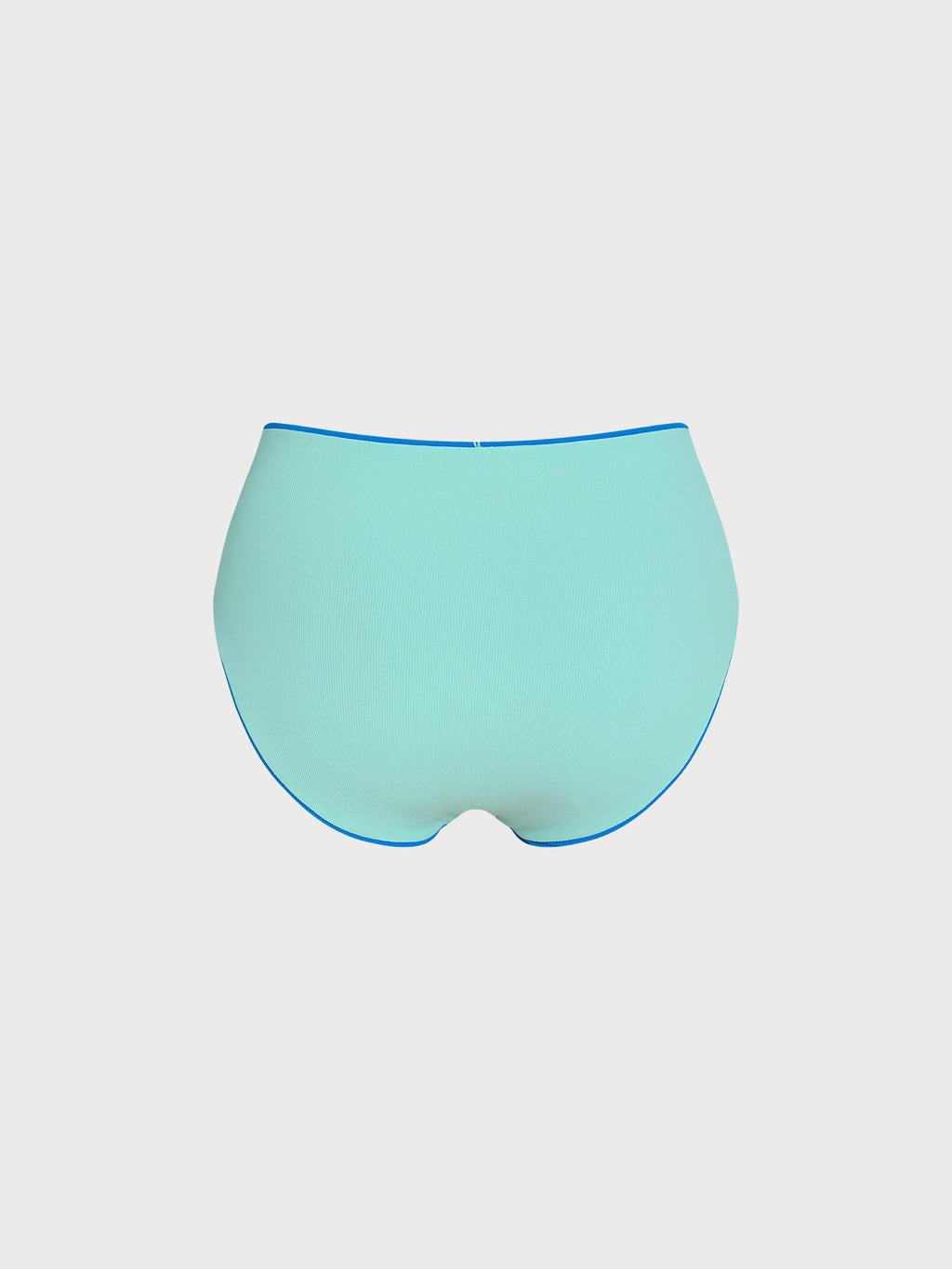 Yüksek Bel Mavi Ters Çevirilebilir Büyük Beden Bikini Altı