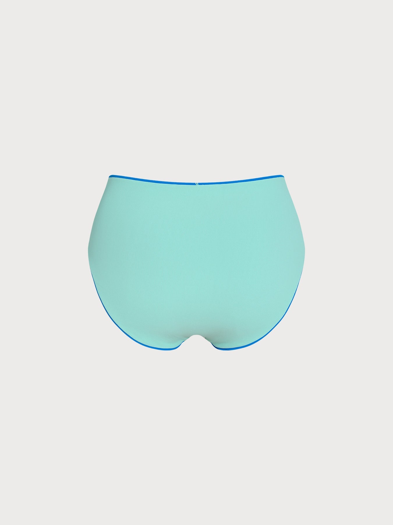 Yüksek Bel Mavi Ters Çevirilebilir Büyük Beden Bikini Altı