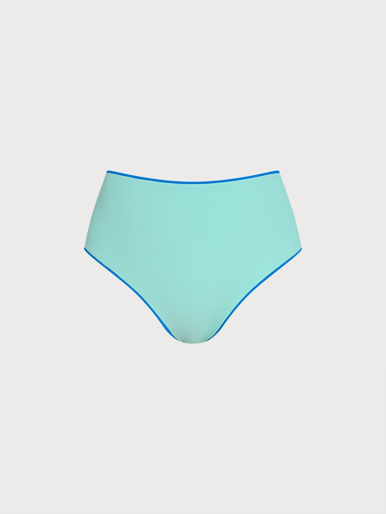 Yüksek Bel Mavi Ters Çevirilebilir Büyük Beden Bikini Altı