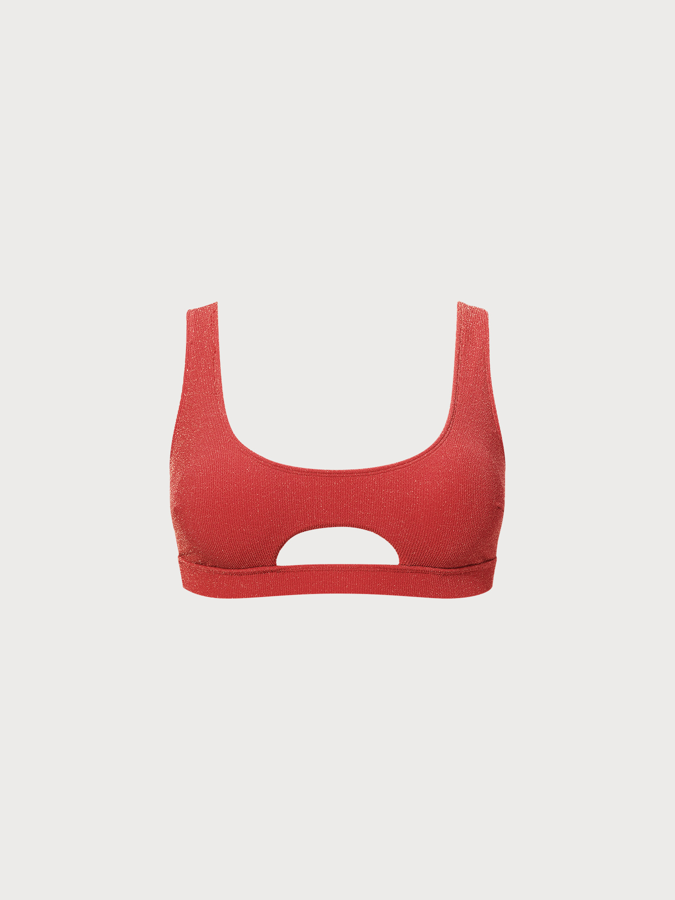 Kırmızı Lurex Büyük Beden Bikini Üstü - Şık ve Rahat
