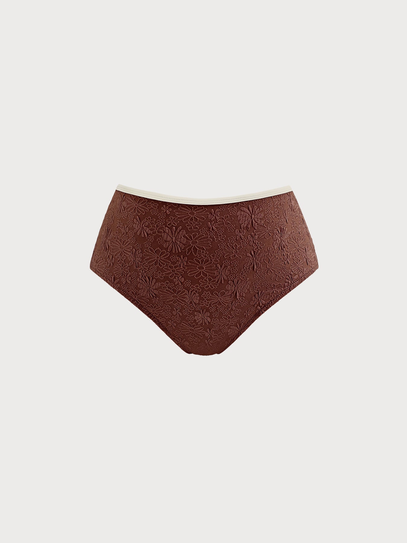 Dokulu Koyu Kahverengi Büyük Beden Bikini Altı