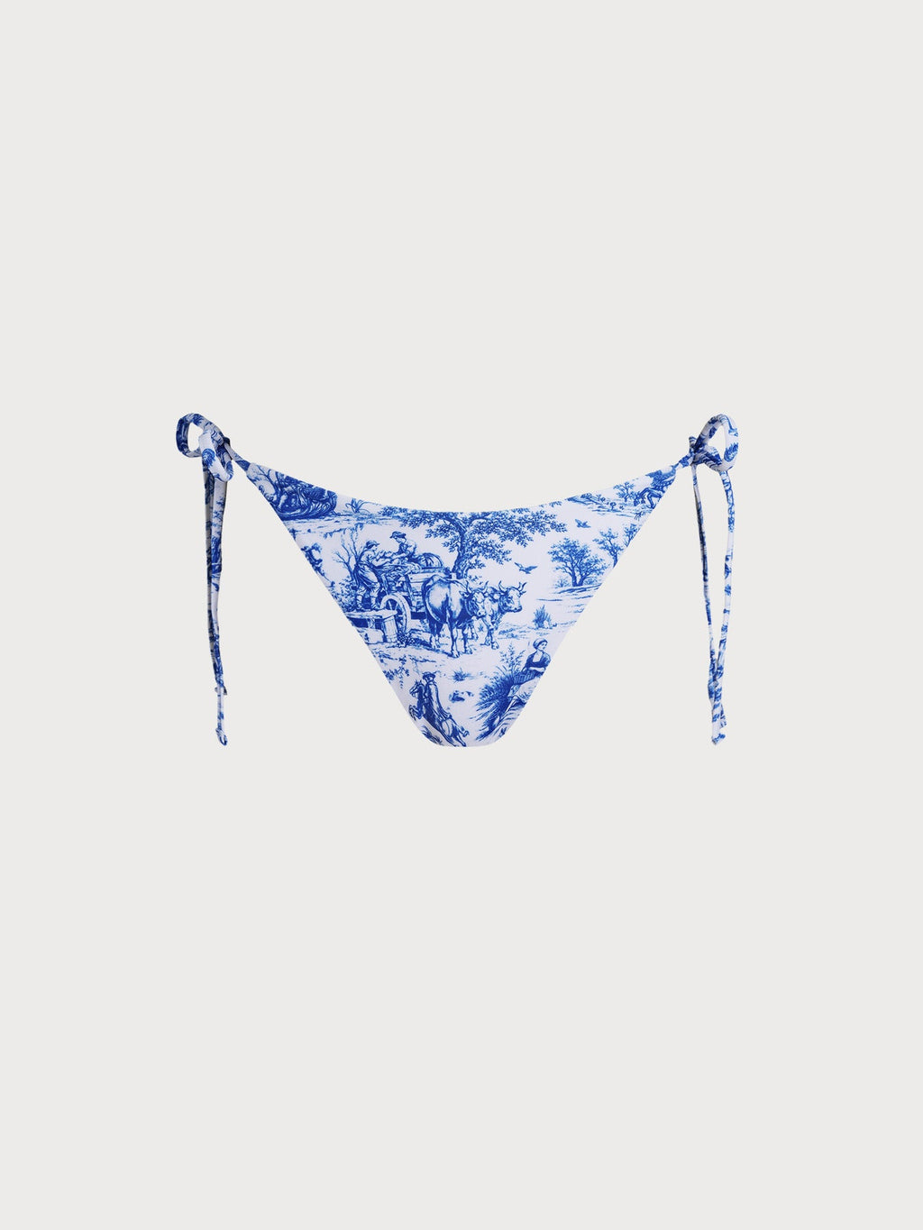 Mavi Desenli Şık Bağlamalı Bikini Altı - Yaz Modası