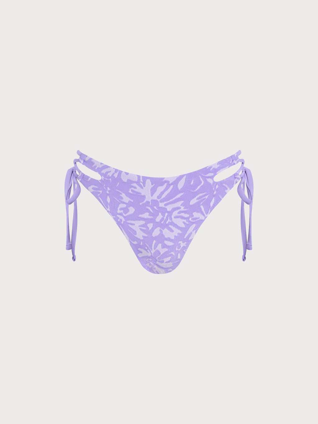 Premium Açık Mor Dokulu Bağcıklı Bikini Altı - Şıklığı Yakalayın