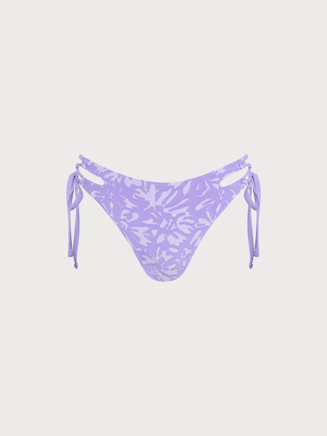 Premium Açık Mor Dokulu Bağcıklı Bikini Altı - Şıklığı Yakalayın