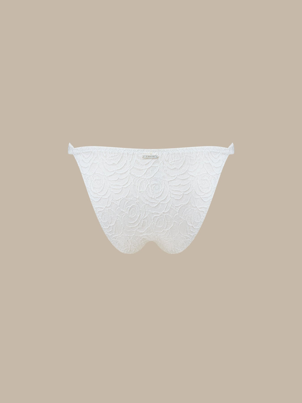 Şık Beyaz Doku İncili Bikini Altı - Yaz Modası