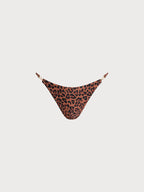 Premium Leopar Desenli İnci Detaylı Bikini Altı