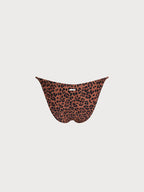 Premium Leopar Desenli İnci Detaylı Bikini Altı