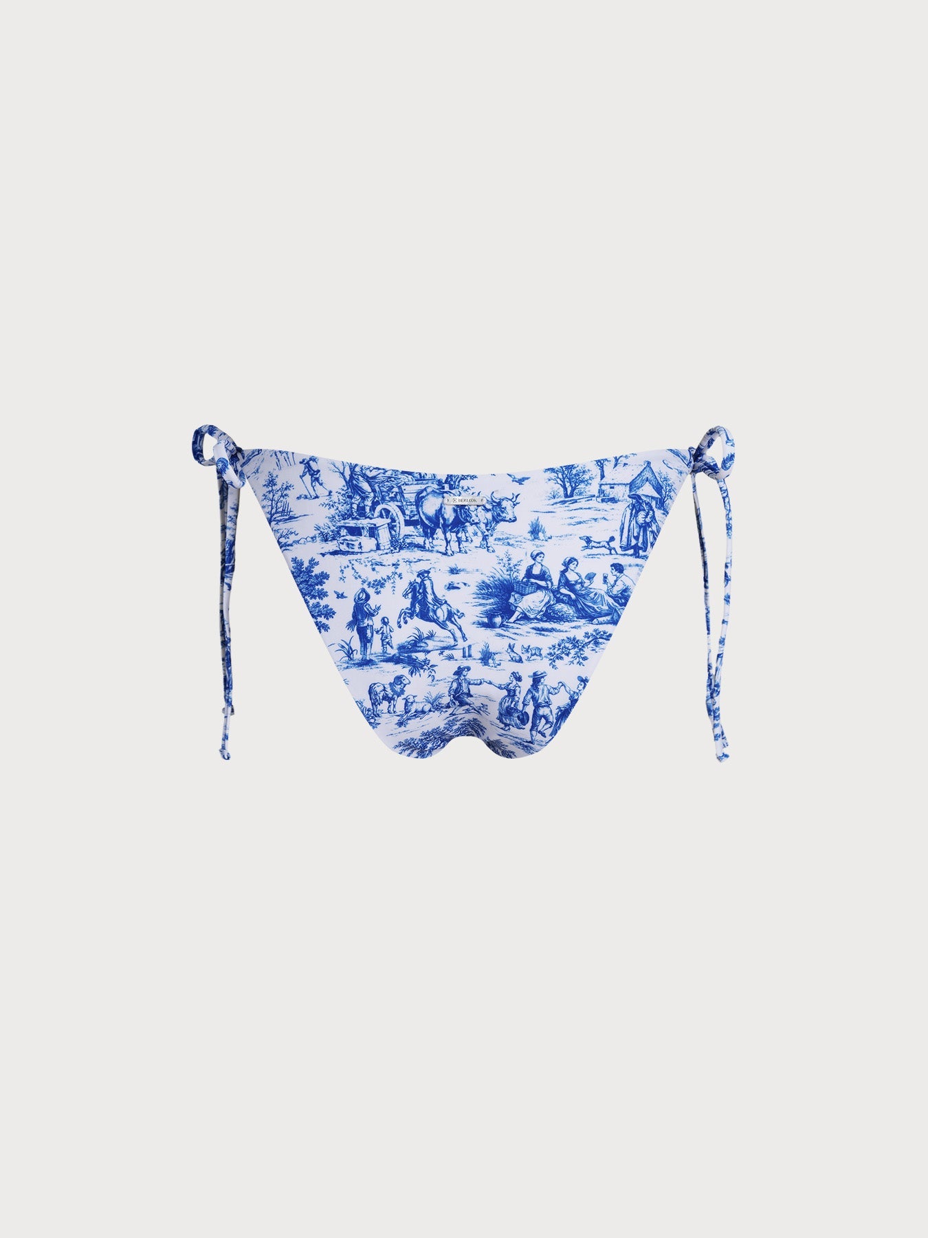Mavi Desenli Şık Bağlamalı Bikini Altı - Yaz Modası