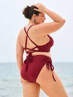 Ribana Doğal Belli Büyük Beden Kırmızı Bikini Altı