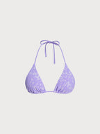 Premium Açık Mor Dokulu Üçgen Bikini Üstü - Şıklığın Adresi
