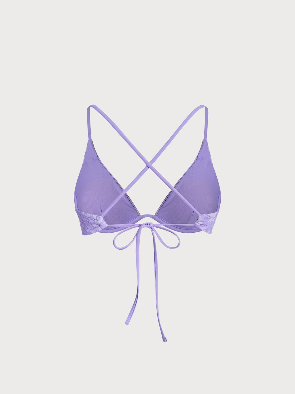 Premium Açık Mor Destekli Dokulu Bikini Üstü - Şıklık ve Konfor