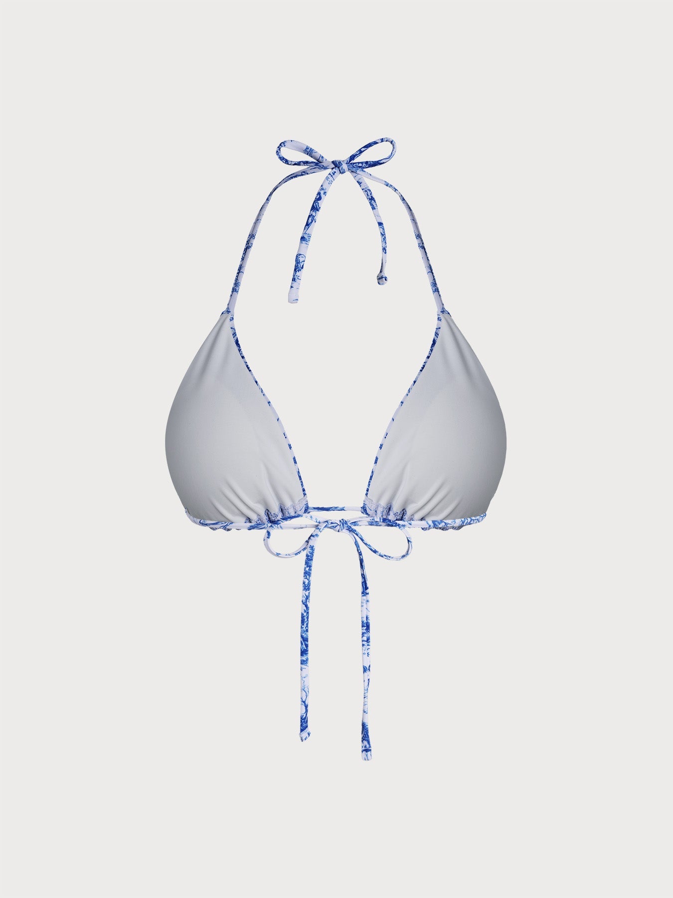 Mavi Desenli Üçgen Bikini Üstü - Şık ve Rahat Yaz Modası