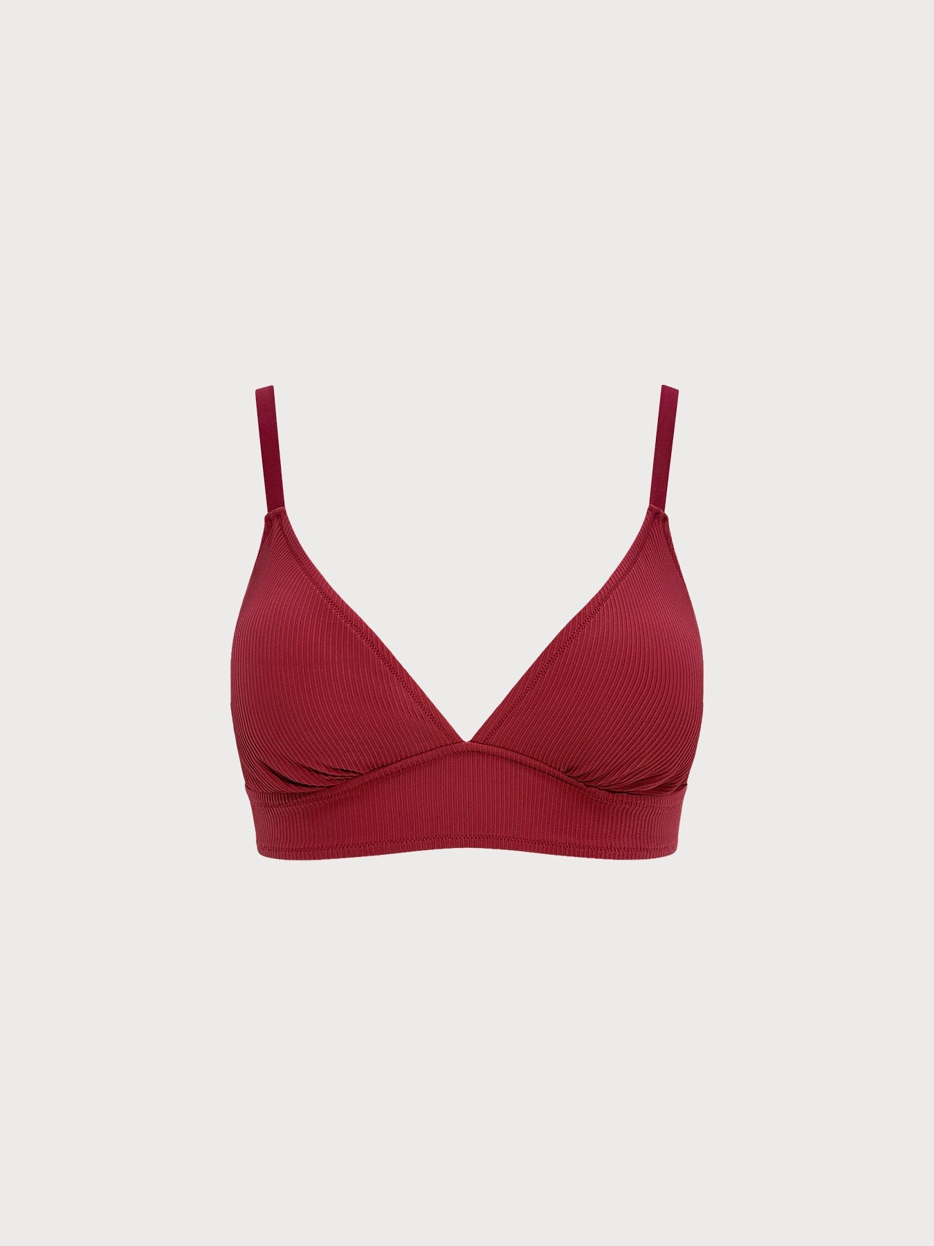 Ribanalı Kırmızı Büyük Beden Bikini Üstü - Şık ve Rahat