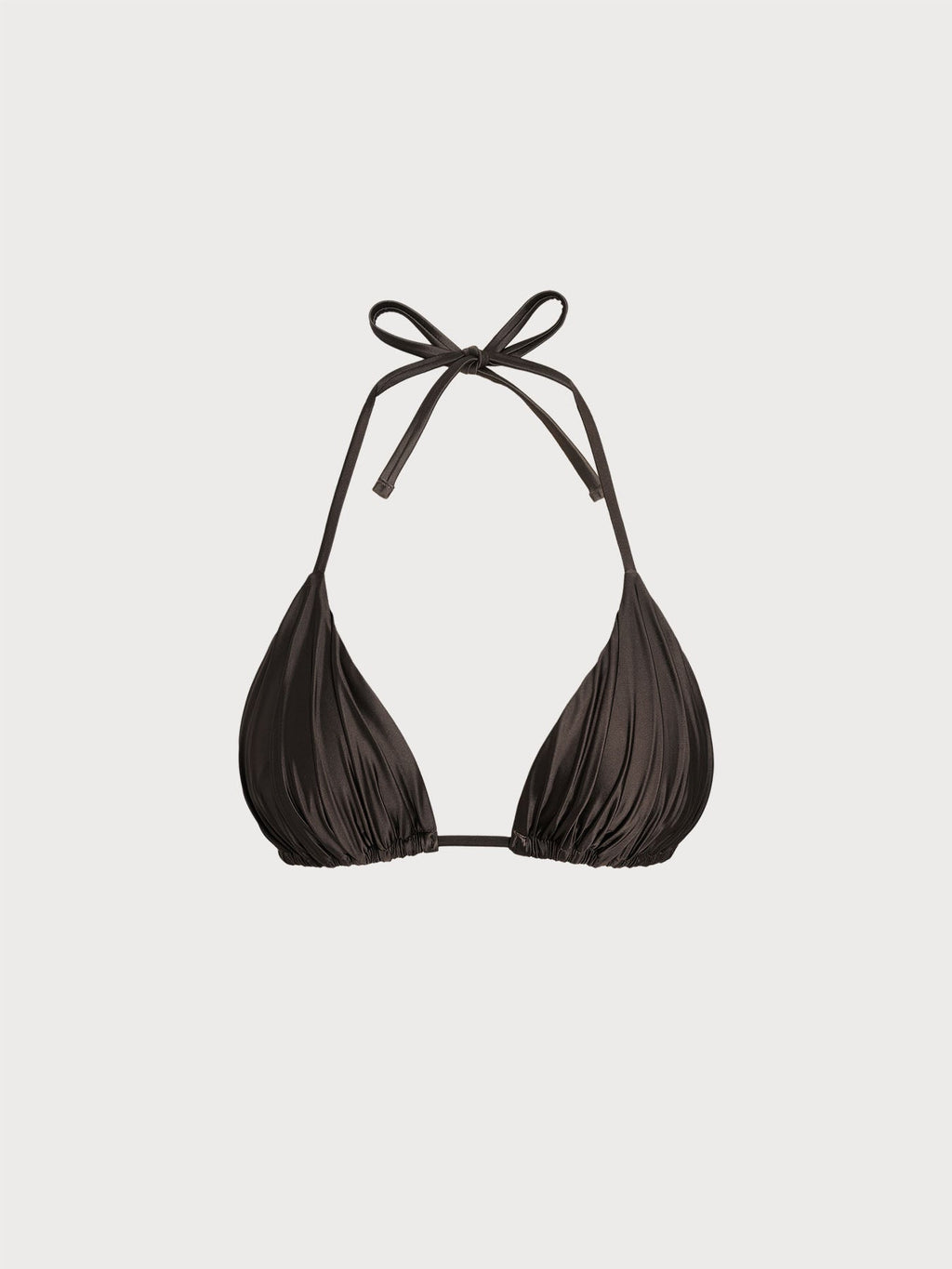 Şık Koyu Kahverengi Halter Bikini Üstü - Rahat ve Zarif