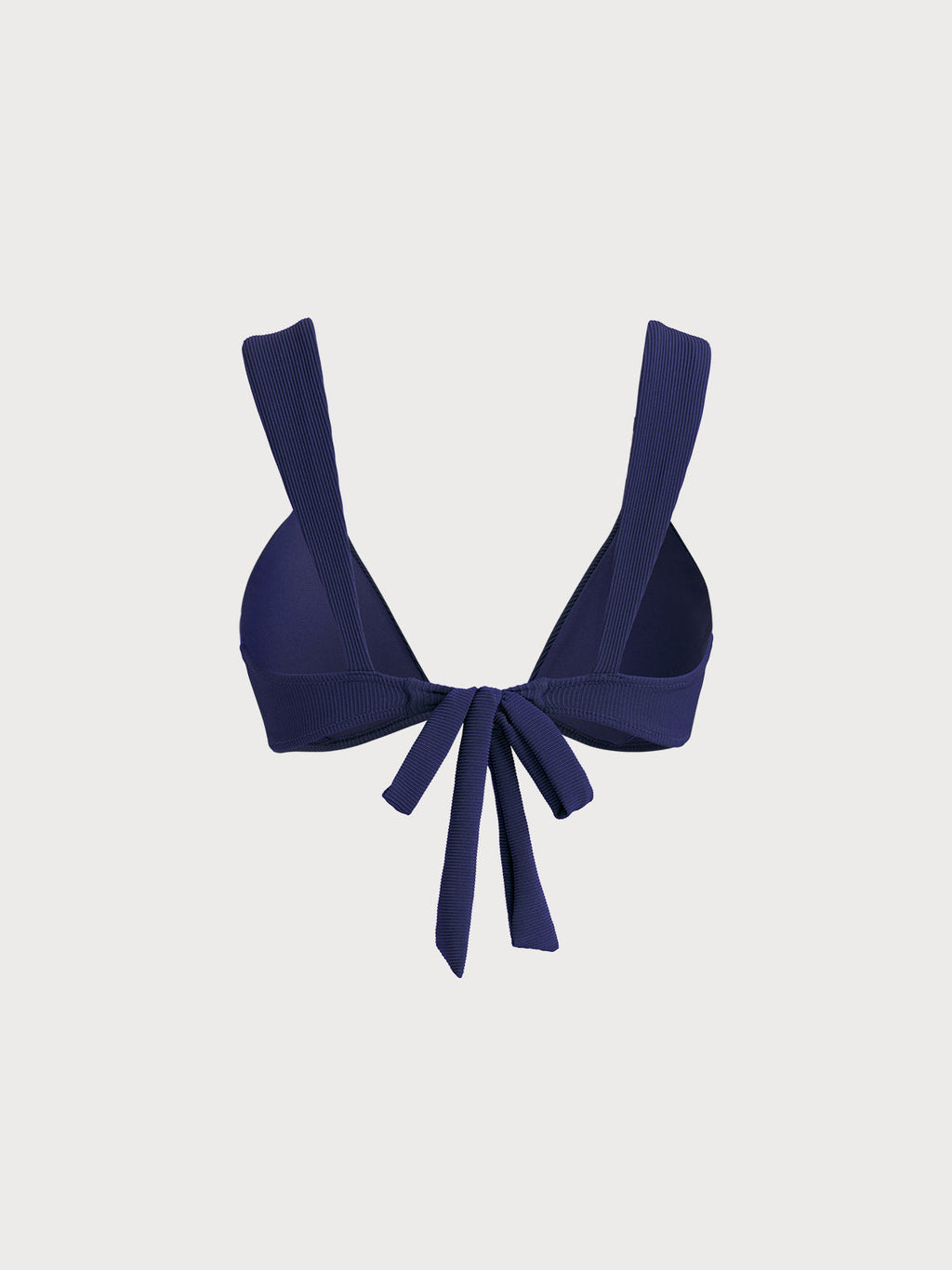 Altın Detaylı Lacivert Ribanalı Bikini Üstü