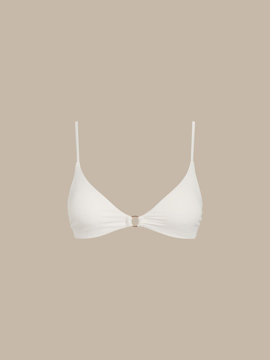 ECONYL® Premium Beyaz O-Halka Bikini Üstü