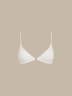 ECONYL® Premium Beyaz O-Halka Bikini Üstü