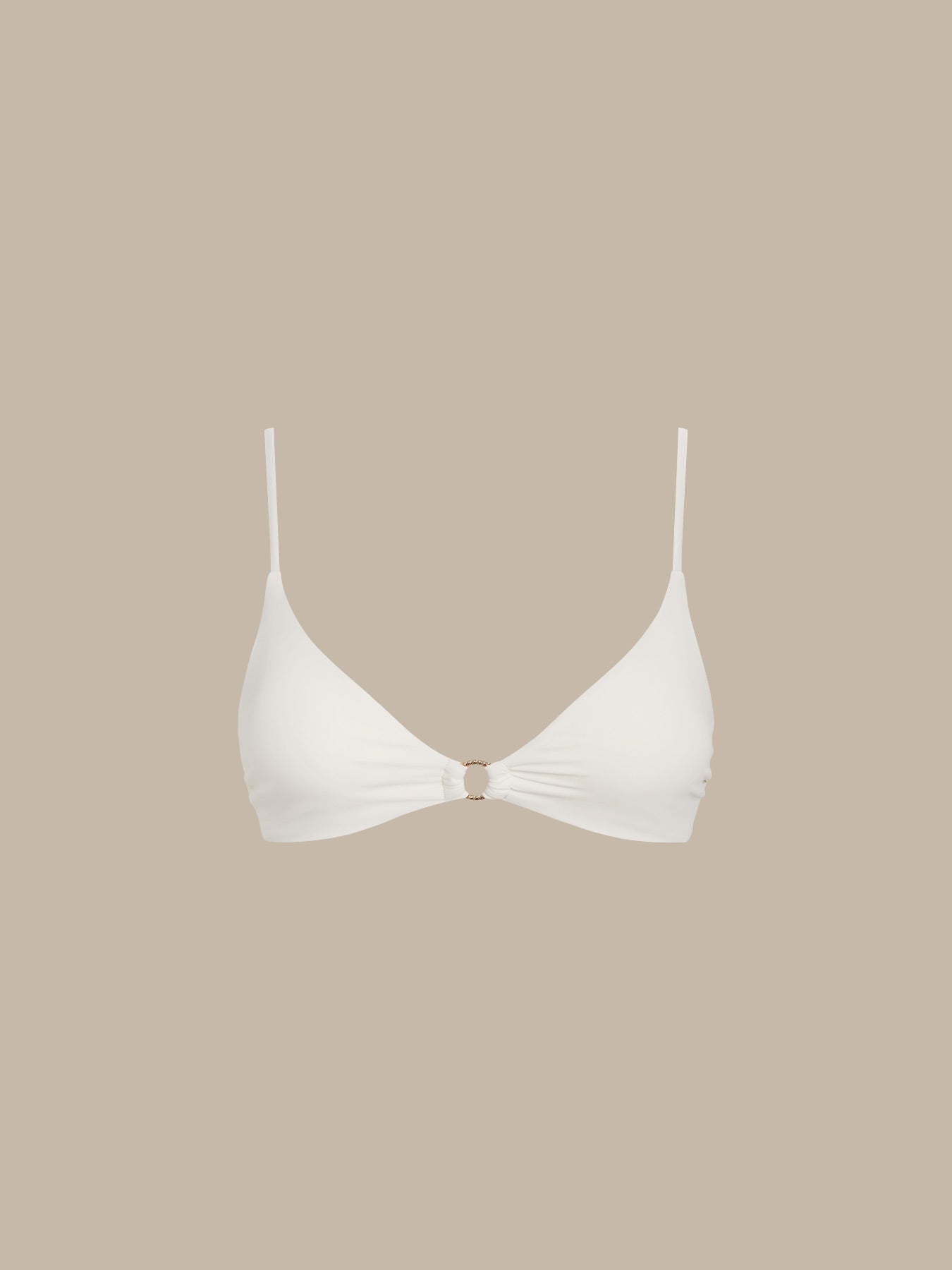 ECONYL® Premium Beyaz O-Halka Bikini Üstü
