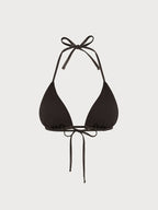 Şık Koyu Kahverengi Halter Bikini Üstü - Rahat ve Zarif