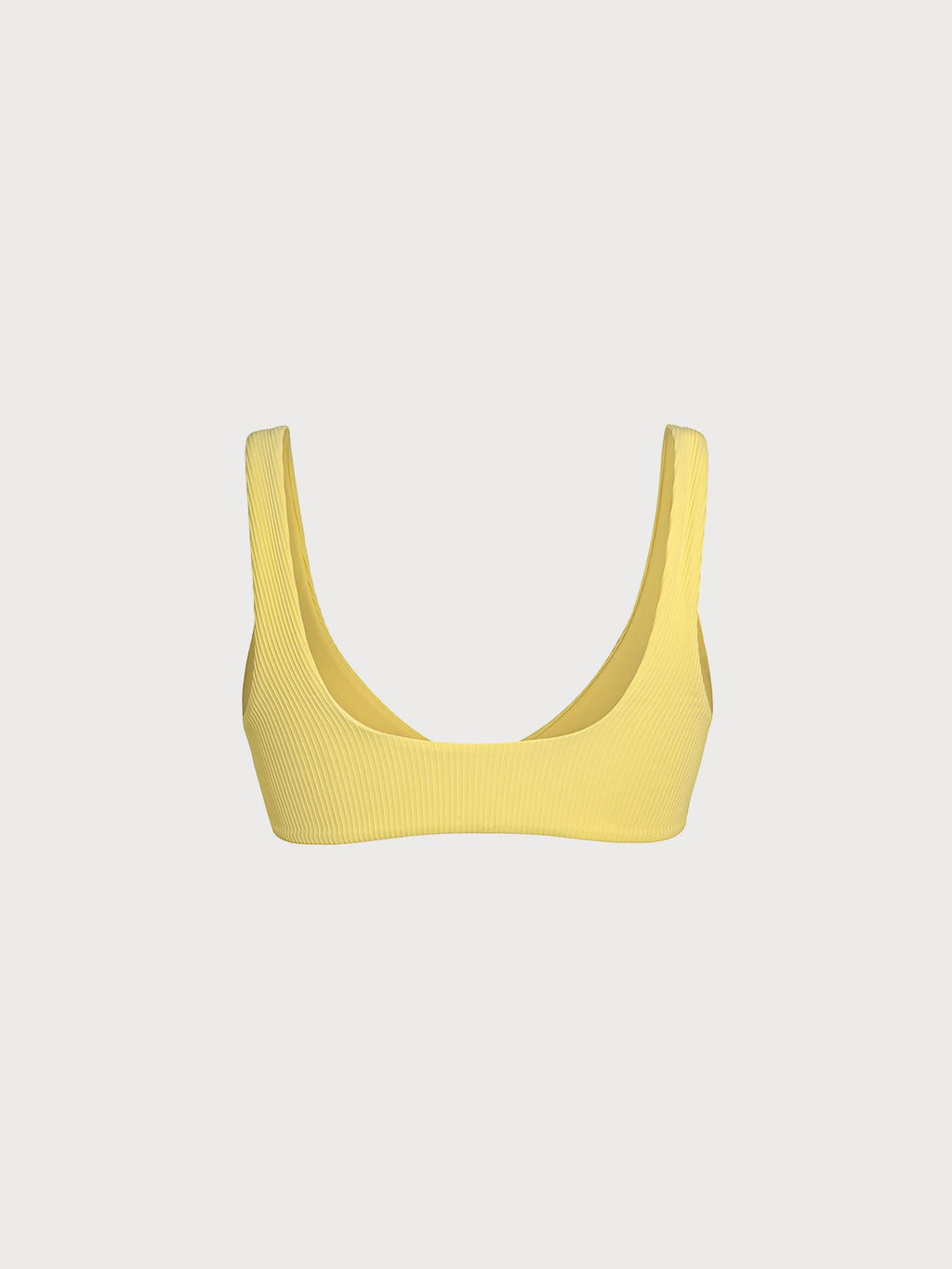 Ön Kapatmalı Sarı Ribanalı Bikini Üstü - Şık ve Rahat