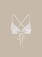 ECONYL® Premium Beyaz O-Halka Bikini Üstü